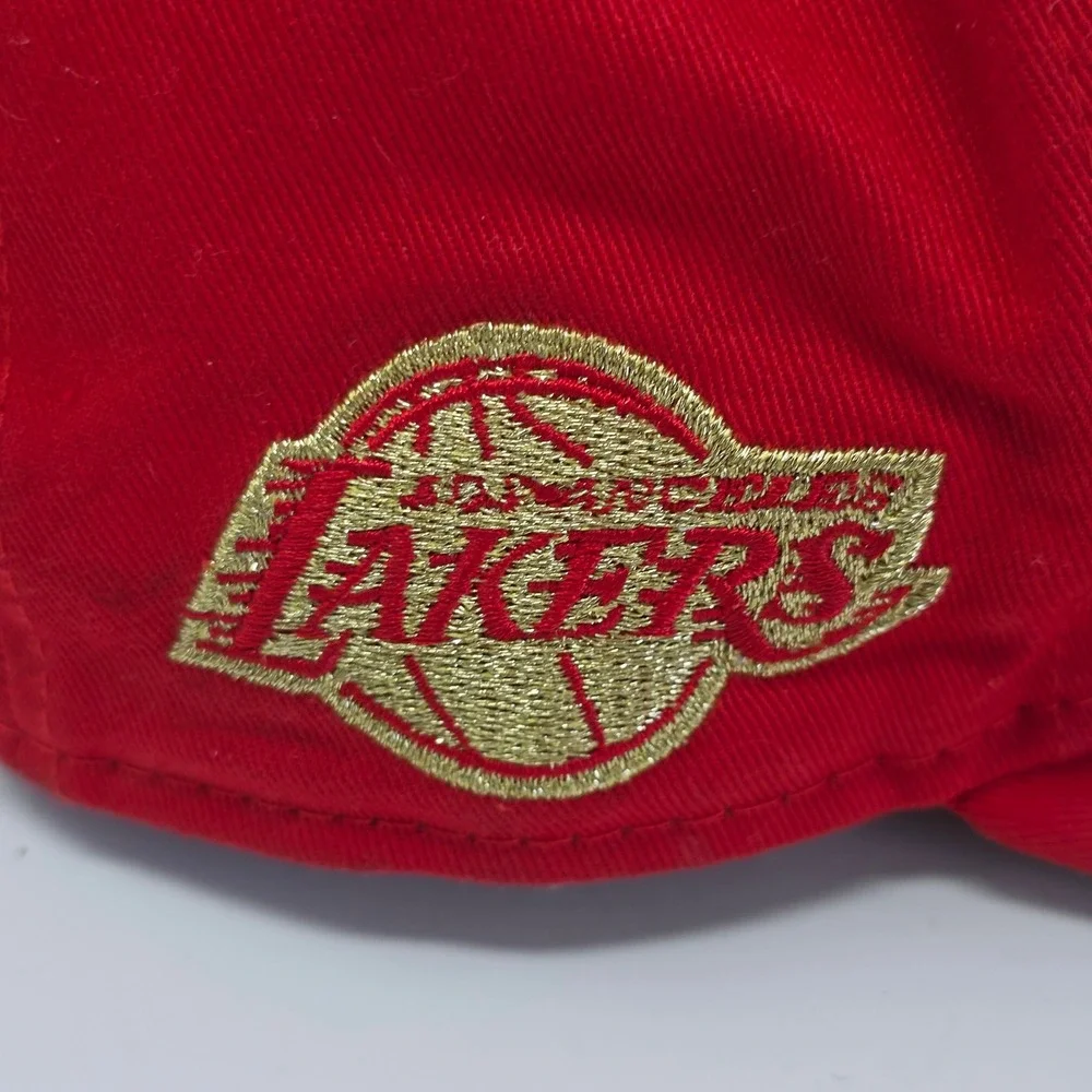 New Era 9 Fifty Los Angeles Lakers Red Gold Metallic Snapback Hat NBA Basketball